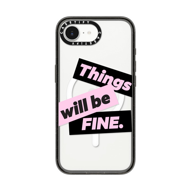 CASETiFY iPhone 16e ケース ブラック インパクトケース MagSafe対応 Quote,Typography Quote,Typography Things will be fine Back to School CASETiFY iPhone 16e ケース ブラック インパクトケース MagSafe対応 Quote,Typography Quote,Typography Things will be fine Back to School