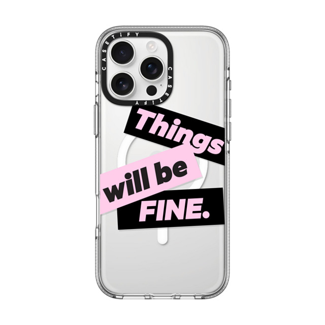 CASETiFY iPhone 16 Pro Max ケース クリア クリア ケース MagSafe対応 Quote,Typography Quote,Typography Things will be fine Father's Day CASETiFY iPhone 16 Pro Max ケース クリア クリア ケース MagSafe対応 Quote,Typography Quote,Typography Things will be fine Father's Day