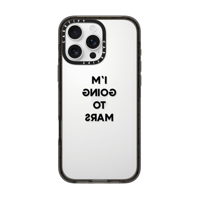 CASETiFY iPhone 16 Pro Max Case Black Impact Case Quote,Typography Quote,Typography I'M GOING TO MARS Mother's Day CASETiFY iPhone 16 Pro Max Case Black Impact Case Quote,Typography Quote,Typography I'M GOING TO MARS Mother's Day