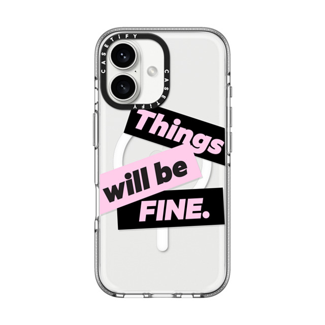 CASETiFY iPhone 16 ケース クリア クリア ケース MagSafe対応 Quote,Typography Quote,Typography Things will be fine Father's Day CASETiFY iPhone 16 ケース クリア クリア ケース MagSafe対応 Quote,Typography Quote,Typography Things will be fine Father's Day
