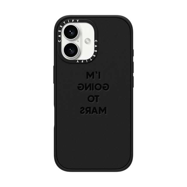 CASETiFY iPhone 16 ケース マットブラック インパクトケース MagSafe対応 Quote,Typography I'M GOING TO MARS CASETiFY iPhone 16 ケース マットブラック インパクトケース MagSafe対応 Quote,Typography I'M GOING TO MARS