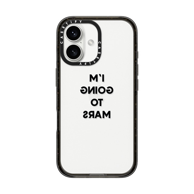 CASETiFY iPhone 16 ケース ブラック インパクトケース Quote,Typography Quote,Typography I'M GOING TO MARS Father's Day CASETiFY iPhone 16 ケース ブラック インパクトケース Quote,Typography Quote,Typography I'M GOING TO MARS Father's Day