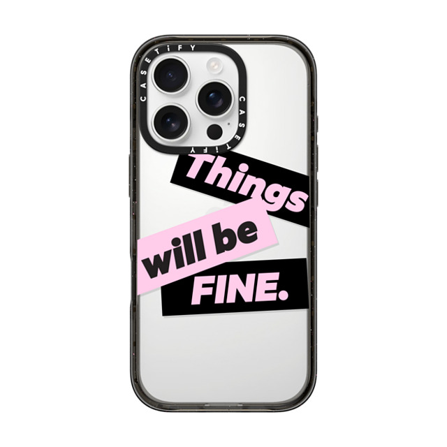 CASETiFY iPhone 16 Pro ケース ブラック インパクトケース Quote,Typography Quote,Typography Things will be fine Father's Day CASETiFY iPhone 16 Pro ケース ブラック インパクトケース Quote,Typography Quote,Typography Things will be fine Father's Day