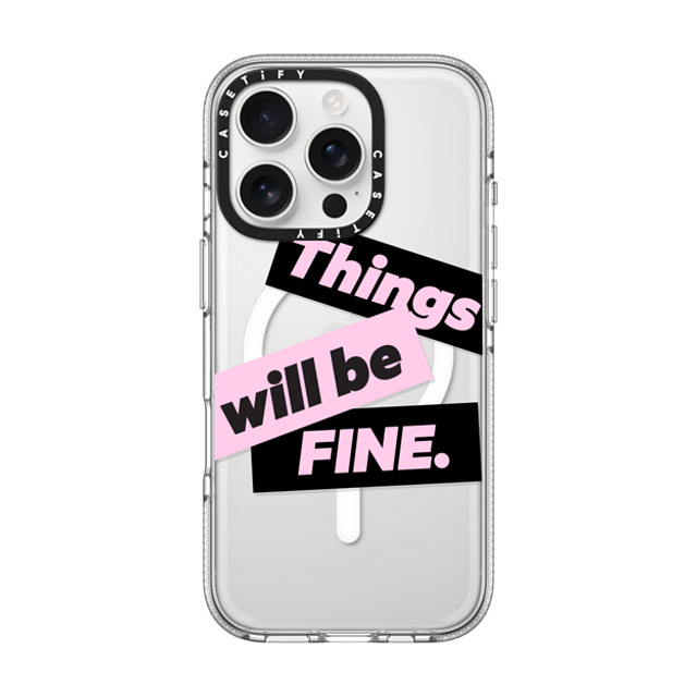 CASETiFY iPhone 16 Pro ケース クリア クリア ケース MagSafe対応 Quote,Typography Quote,Typography Things will be fine Father's Day CASETiFY iPhone 16 Pro ケース クリア クリア ケース MagSafe対応 Quote,Typography Quote,Typography Things will be fine Father's Day