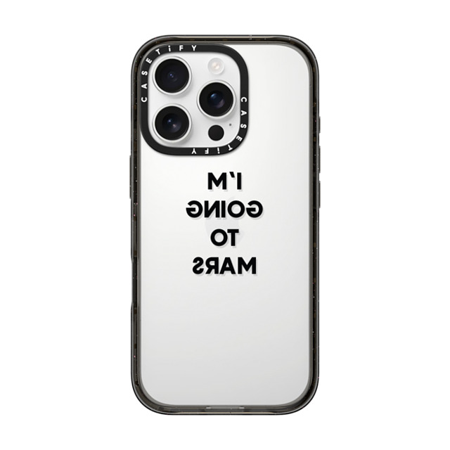 CASETiFY iPhone 16 Pro Case Black Impact Case Quote,Typography Quote,Typography I'M GOING TO MARS Mother's Day CASETiFY iPhone 16 Pro Case Black Impact Case Quote,Typography Quote,Typography I'M GOING TO MARS Mother's Day