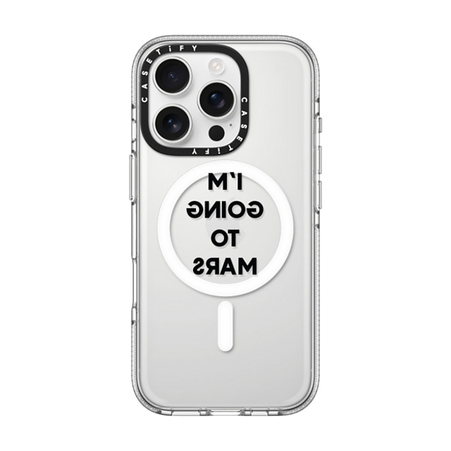CASETiFY iPhone 16 Pro ケース クリア クリア ケース MagSafe対応 Quote,Typography Quote,Typography I'M GOING TO MARS Father's Day CASETiFY iPhone 16 Pro ケース クリア クリア ケース MagSafe対応 Quote,Typography Quote,Typography I'M GOING TO MARS Father's Day