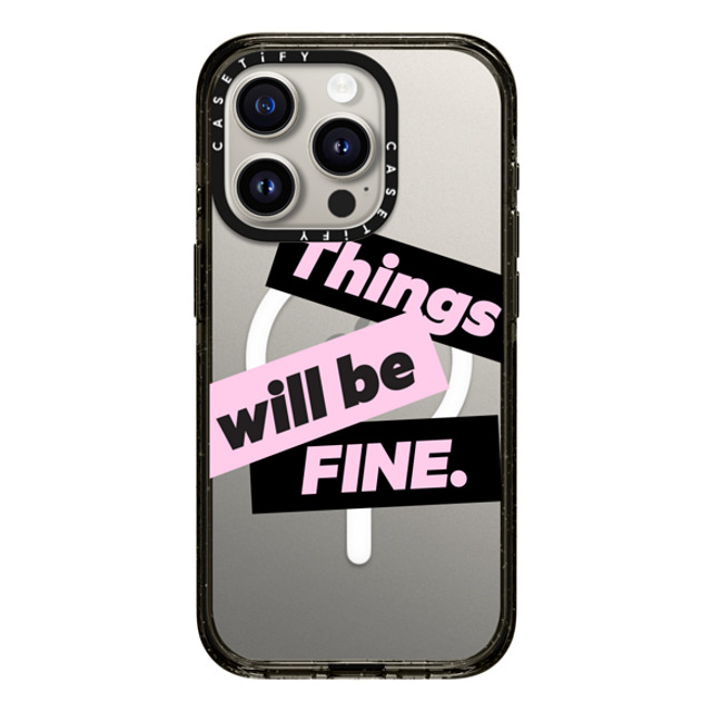 CASETiFY iPhone 15 Pro ケース ブラック インパクトケース MagSafe対応 Quote,Typography Quote,Typography Things will be fine Father's Day CASETiFY iPhone 15 Pro ケース ブラック インパクトケース MagSafe対応 Quote,Typography Quote,Typography Things will be fine Father's Day