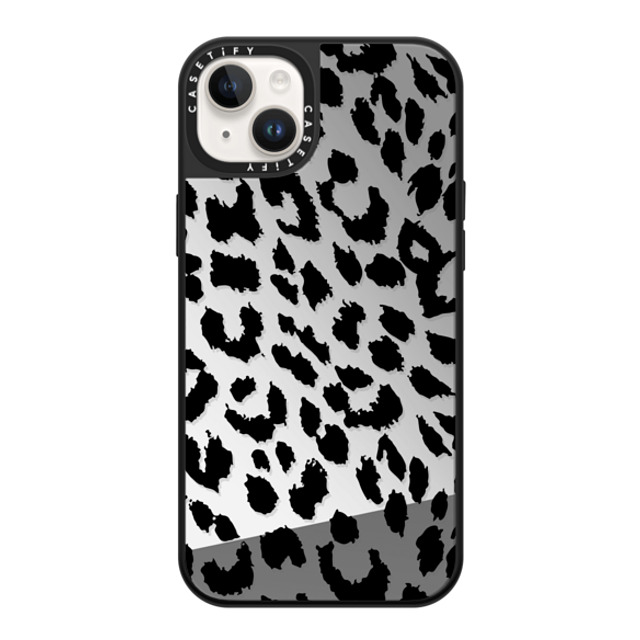 CASETiFY iPhone 14 Plus ケース Silver on Black ミラーケース MagSafe対応 Leopard レオパード Lacie Leopard Father's Day CASETiFY iPhone 14 Plus ケース Silver on Black ミラーケース MagSafe対応 Leopard レオパード Lacie Leopard Father's Day
