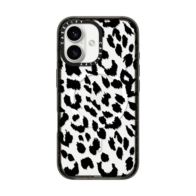 CASETiFY iPhone 16 ケース ブラック インパクトケース MagSafe対応 レオパード Lacie Leopard