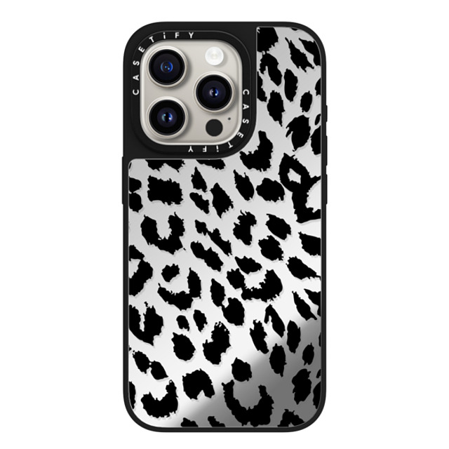 CASETiFY iPhone 15 Pro Case Silver on Black ミラーケース MagSafe対応 レオパード Lacie Leopard CASETiFY iPhone 15 Pro Case Silver on Black ミラーケース MagSafe対応 レオパード Lacie Leopard