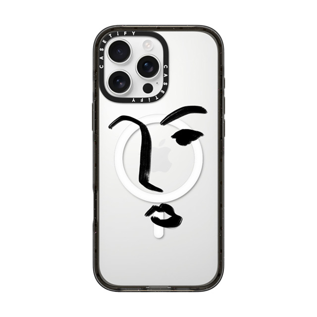CASETiFY iPhone 16 Pro Max Case Black インパクトケース MagSafe対応 Line Art Line Art FACE Father's Day CASETiFY iPhone 16 Pro Max Case Black インパクトケース MagSafe対応 Line Art Line Art FACE Father's Day