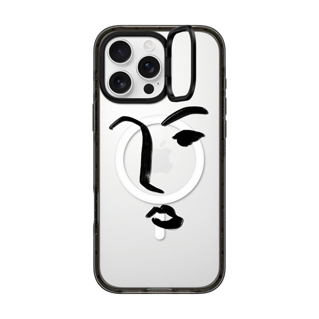 CASETiFY iPhone 16 Pro Max ケース ブラック インパクトリングスタンドケース MagSafe対応 Line Art Line Art FACE Father's Day CASETiFY iPhone 16 Pro Max ケース ブラック インパクトリングスタンドケース MagSafe対応 Line Art Line Art FACE Father's Day