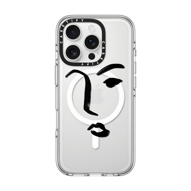 CASETiFY iPhone 16 Pro ケース クリア クリア ケース MagSafe対応 Line Art Line Art FACE Father's Day CASETiFY iPhone 16 Pro ケース クリア クリア ケース MagSafe対応 Line Art Line Art FACE Father's Day