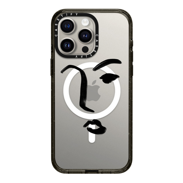 CASETiFY iPhone 15 Pro Max Case Black インパクトケース MagSafe対応 Line Art Line Art FACE Father's Day CASETiFY iPhone 15 Pro Max Case Black インパクトケース MagSafe対応 Line Art Line Art FACE Father's Day