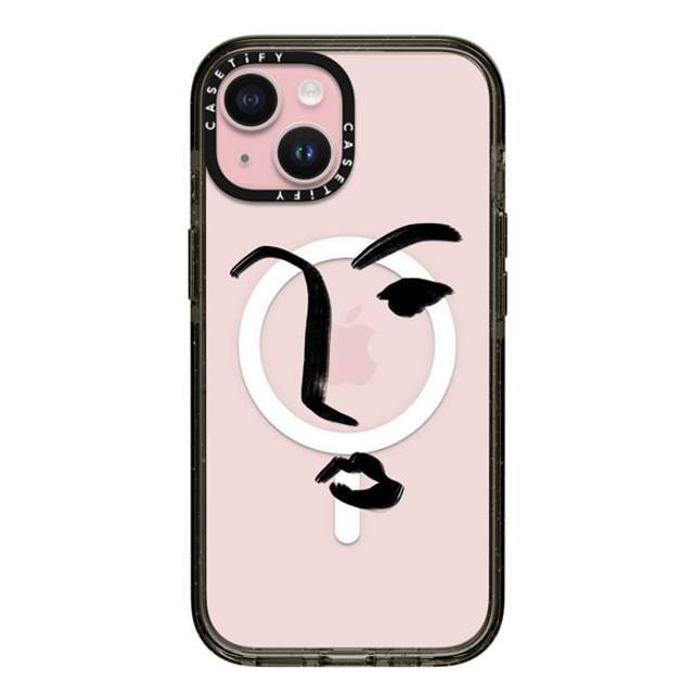 CASETiFY iPhone 15 ケース ブラック インパクトケース MagSafe対応 Line Art Line Art FACE Father's Day CASETiFY iPhone 15 ケース ブラック インパクトケース MagSafe対応 Line Art Line Art FACE Father's Day