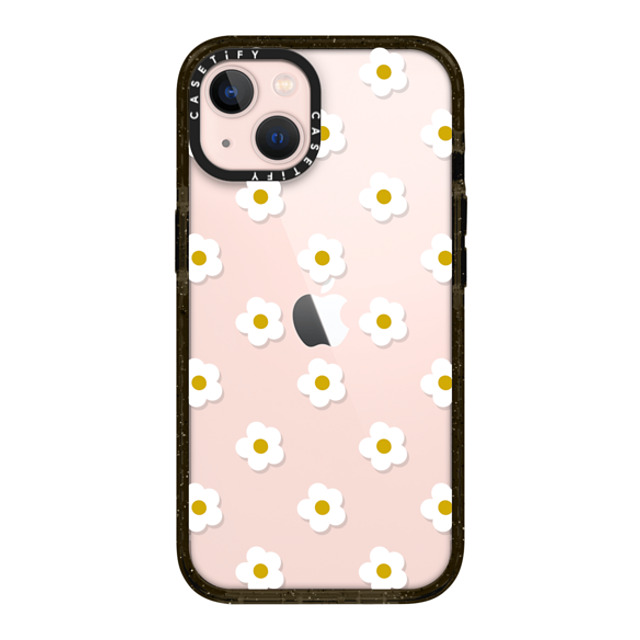 CASETiFY iPhone 13 ケース ブラック インパクトケース フローラル Ditsy Daisies