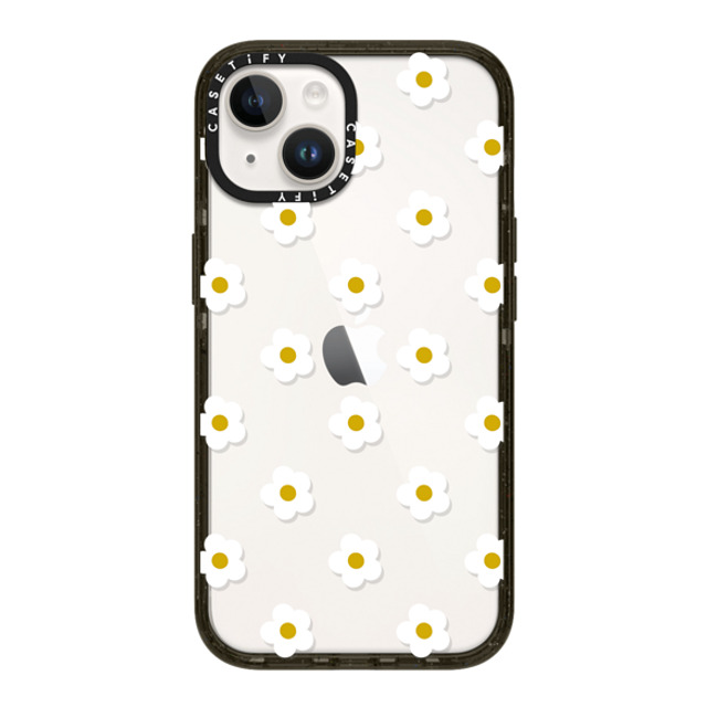 CASETiFY iPhone 14 ケース ブラック インパクトケース フローラル Ditsy Daisies