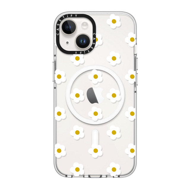 CASETiFY iPhone 14 ケース クリア クリア ケース MagSafe対応 フローラル Ditsy Daisies