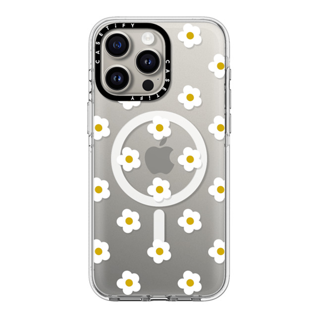 CASETiFY iPhone 15 Pro Max ケース クリア クリア ケース MagSafe対応 フローラル Ditsy Daisies