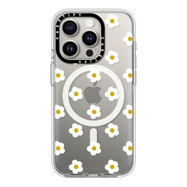 CASETiFY iPhone 15 Pro ケース クリア クリア ケース MagSafe対応 フローラル Ditsy Daisies