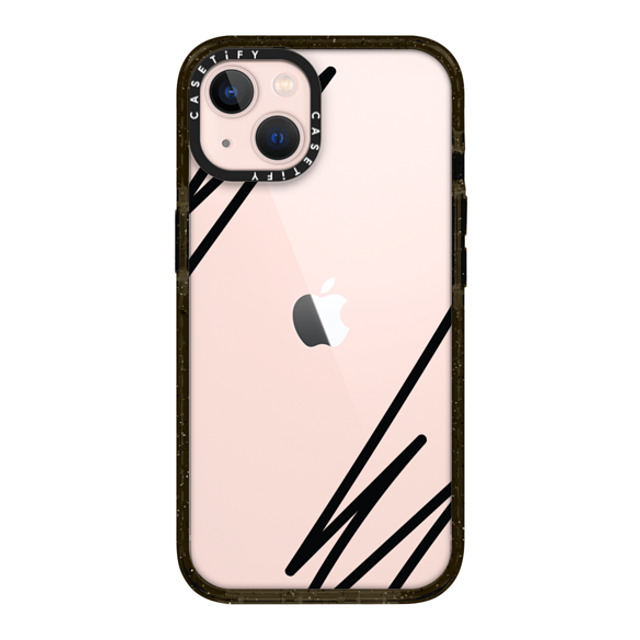 CASETiFY iPhone 13 ケース ブラック インパクトケース LINE ART casetify_artist