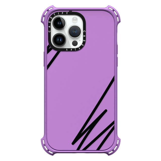 CASETiFY iPhone 14 Pro Max ケース Matte Purple バウンスケース LINE ART casetify_artist