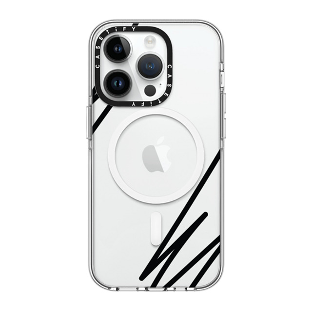 CASETiFY iPhone 14 Pro ケース クリア クリア ケース MagSafe対応 LINE ART casetify_artist