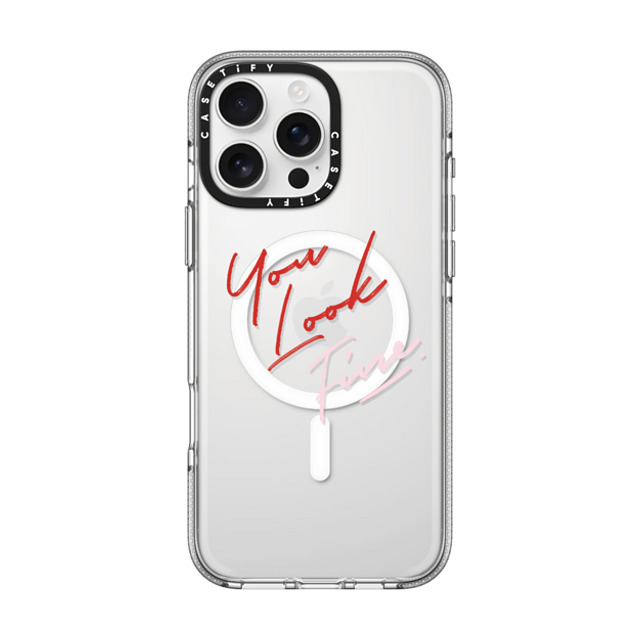 CASETiFY iPhone 16 Pro Max Case クリア クリア ケース MagSafe対応 Quote,Typography Quote,Typography YOU LOOK FINE Father's Day CASETiFY iPhone 16 Pro Max Case クリア クリア ケース MagSafe対応 Quote,Typography Quote,Typography YOU LOOK FINE Father's Day