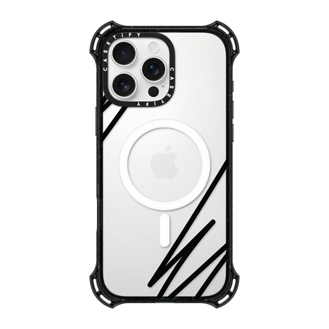 CASETiFY iPhone 16 Pro Max ケース ブラック バウンスケース LINE ART casetify_artist