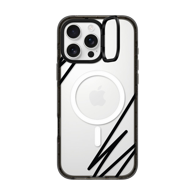 CASETiFY iPhone 16 Pro Max ケース ブラック インパクトリングスタンドケース MagSafe対応 LINE ART casetify_artist Father's Day CASETiFY iPhone 16 Pro Max ケース ブラック インパクトリングスタンドケース MagSafe対応 LINE ART casetify_artist Father's Day