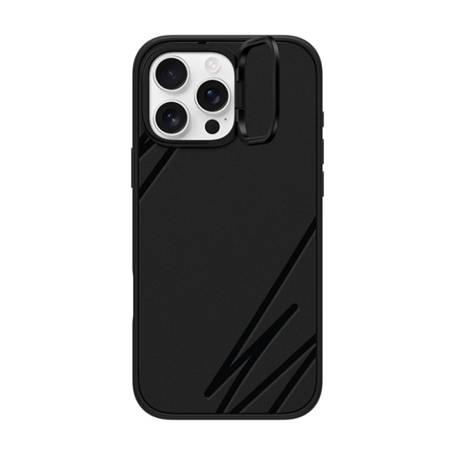 CASETiFY iPhone 16 Pro Max ケース マットブラック インパクトリングスタンドケース MagSafe対応 LINE ART casetify_artist