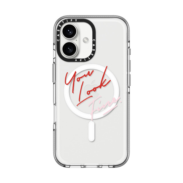 CASETiFY iPhone 16 ケース クリア クリア ケース MagSafe対応 Quote,Typography Quote,Typography YOU LOOK FINE Father's Day CASETiFY iPhone 16 ケース クリア クリア ケース MagSafe対応 Quote,Typography Quote,Typography YOU LOOK FINE Father's Day