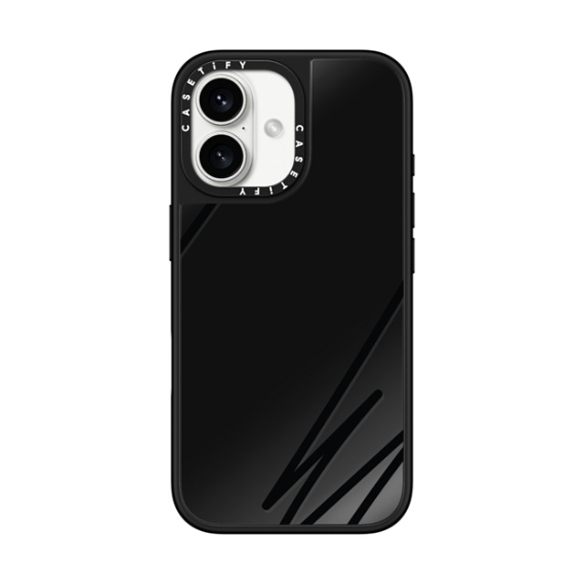 CASETiFY iPhone 16 Case Black on Black ミラーケース MagSafe対応 LINE ART casetify_artist CASETiFY iPhone 16 Case Black on Black ミラーケース MagSafe対応 LINE ART casetify_artist