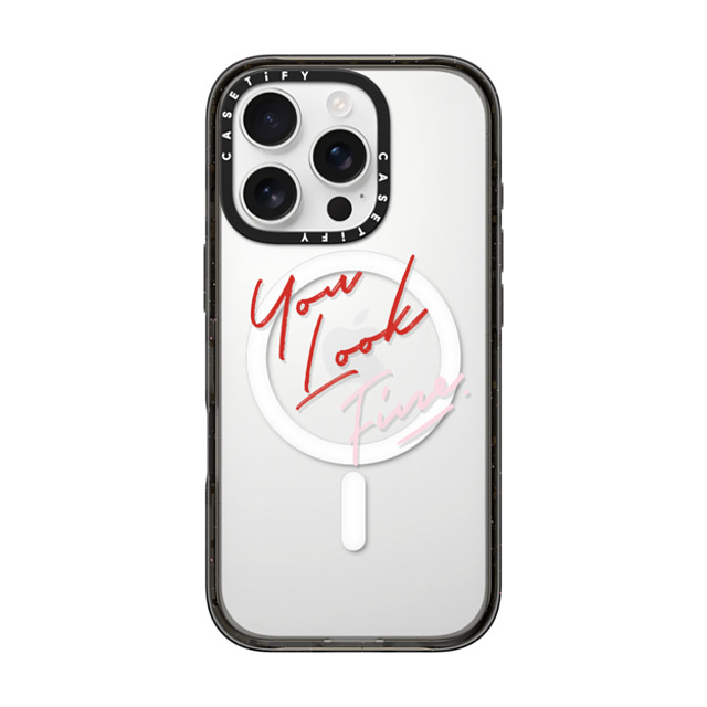 CASETiFY iPhone 16 Pro Case Black インパクトケース MagSafe対応 Quote,Typography Quote,Typography YOU LOOK FINE Father's Day CASETiFY iPhone 16 Pro Case Black インパクトケース MagSafe対応 Quote,Typography Quote,Typography YOU LOOK FINE Father's Day