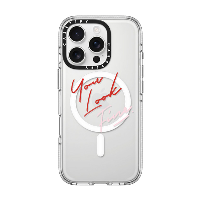 CASETiFY iPhone 16 Pro ケース クリア クリア ケース MagSafe対応 Quote,Typography Quote,Typography YOU LOOK FINE Father's Day CASETiFY iPhone 16 Pro ケース クリア クリア ケース MagSafe対応 Quote,Typography Quote,Typography YOU LOOK FINE Father's Day