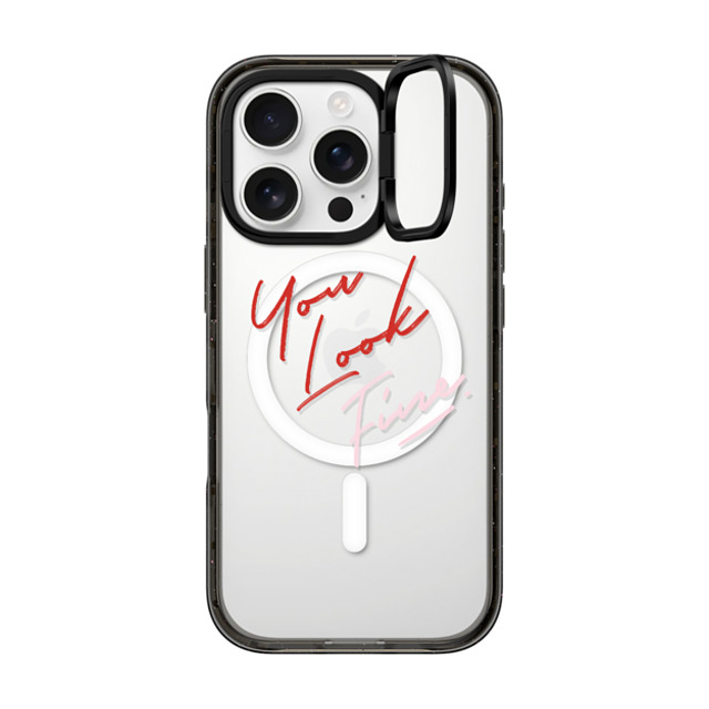 CASETiFY iPhone 16 Pro ケース ブラック インパクトリングスタンドケース MagSafe対応 Quote,Typography Quote,Typography YOU LOOK FINE Father's Day CASETiFY iPhone 16 Pro ケース ブラック インパクトリングスタンドケース MagSafe対応 Quote,Typography Quote,Typography YOU LOOK FINE Father's Day