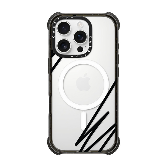 CASETiFY iPhone 16 Pro ケース ブラック ウルトラ インパクトケース MagSafe 対応 LINE ART casetify_artist Father's Day CASETiFY iPhone 16 Pro ケース ブラック ウルトラ インパクトケース MagSafe 対応 LINE ART casetify_artist Father's Day