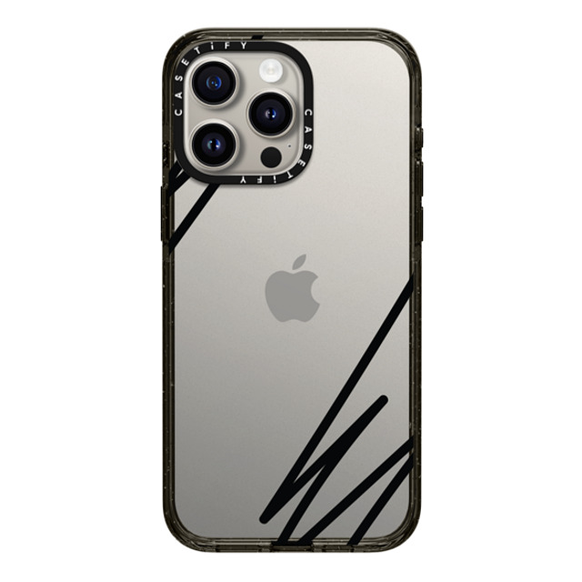 CASETiFY iPhone 15 Pro Max ケース ブラック インパクトケース LINE ART casetify_artist