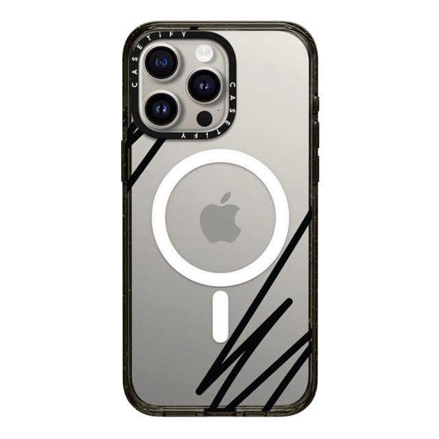CASETiFY iPhone 15 Pro Max Case Black Impact Case MagSafe Compatible LINE ART casetify_artist CASETiFY iPhone 15 Pro Max Case Black Impact Case MagSafe Compatible LINE ART casetify_artist