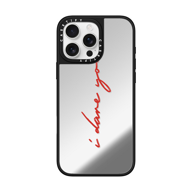 CASETiFY iPhone 16 Pro Max ケース Silver on Black ミラーケース MagSafe対応 Quote,Typography Quote,Typography I DARE YOU Father's Day CASETiFY iPhone 16 Pro Max ケース Silver on Black ミラーケース MagSafe対応 Quote,Typography Quote,Typography I DARE YOU Father's Day