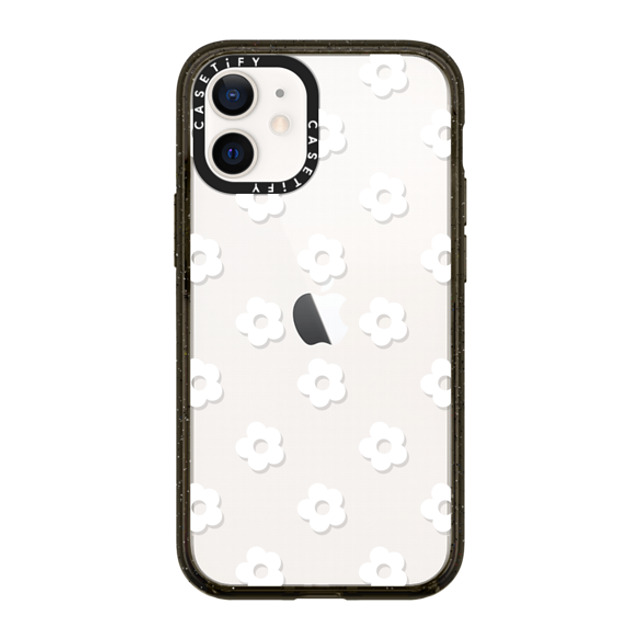 CASETiFY iPhone 12 mini ケース ブラック インパクトケース Floral フローラル Ditsy Daisies - White Father's Day CASETiFY iPhone 12 mini ケース ブラック インパクトケース Floral フローラル Ditsy Daisies - White Father's Day