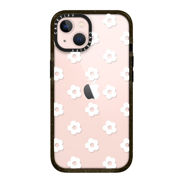 CASETiFY iPhone 13 ケース ブラック インパクトケース フローラル Ditsy Daisies - White