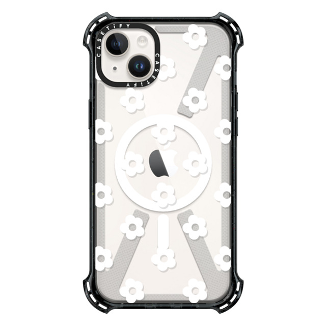 CASETiFY iPhone 14 Plus Case Black バウンスケース フローラル Ditsy Daisies - White CASETiFY iPhone 14 Plus Case Black バウンスケース フローラル Ditsy Daisies - White