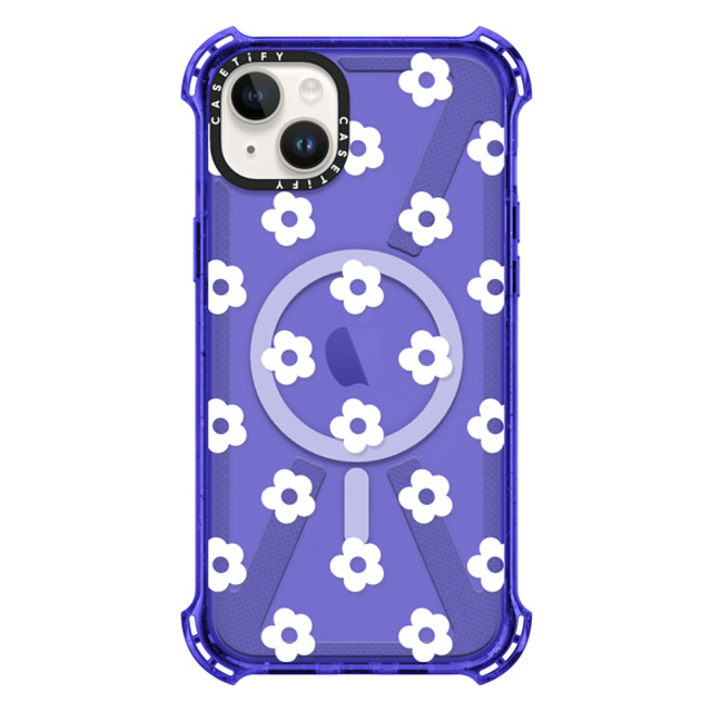 CASETiFY iPhone 14 Plus Case Peri Purple バウンスケース Floral フローラル Ditsy Daisies - White Mother's Day CASETiFY iPhone 14 Plus Case Peri Purple バウンスケース Floral フローラル Ditsy Daisies - White Mother's Day