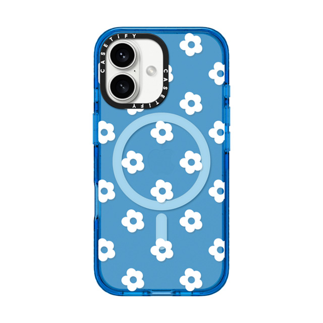 CASETiFY iPhone 16 Case スカイブルー Impact Case MagSafe Compatible Floral フローラル Ditsy Daisies - White Mother's Day CASETiFY iPhone 16 Case スカイブルー Impact Case MagSafe Compatible Floral フローラル Ditsy Daisies - White Mother's Day