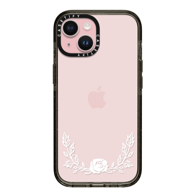 CASETiFY iPhone 15 ケース ブラック インパクトケース フローラル FLORAL