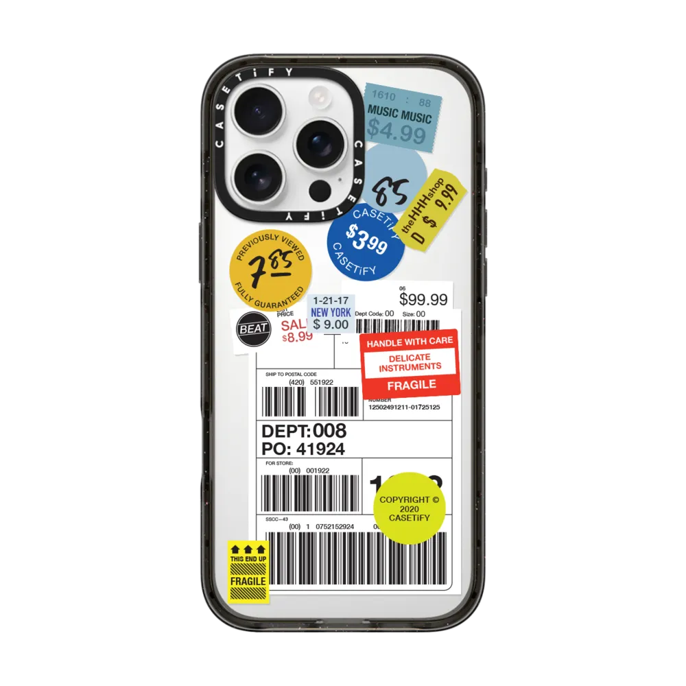 Impact iPhone 16 Pro Max Case - Label Sticker Design 2