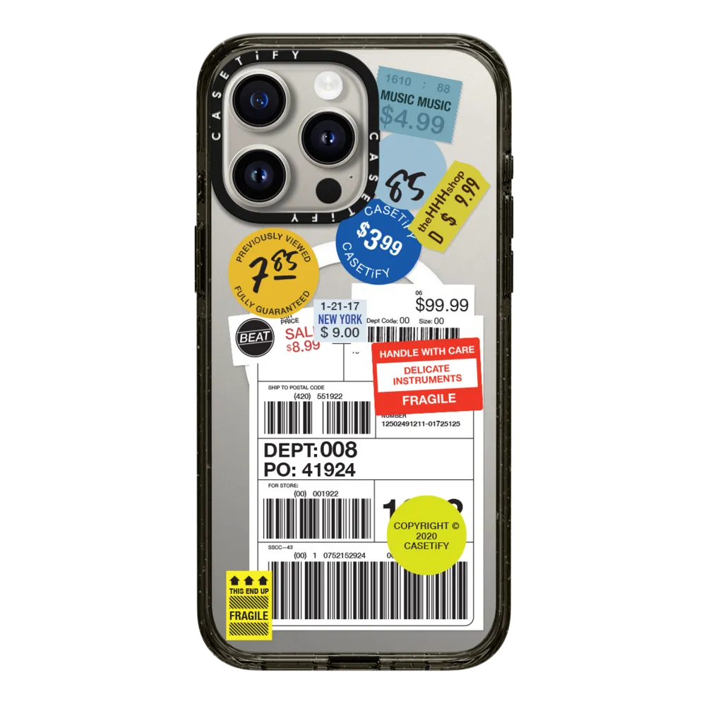 Impact iPhone 15 Pro Max Case MagSafe Compatible - Label Sticker Design 2