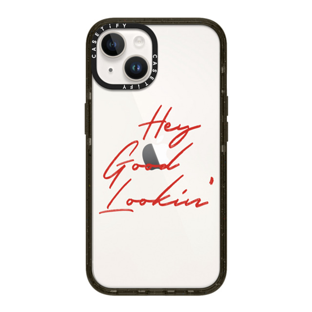 CASETiFY iPhone 14 ケース ブラック インパクトケース Quote,Typography HEY GOOD LOOKIN'