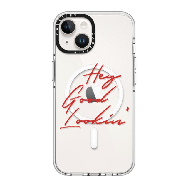 CASETiFY iPhone 14 Case Clear Clear Case MagSafe Compatible Quote,Typography HEY GOOD LOOKIN' CASETiFY iPhone 14 Case Clear Clear Case MagSafe Compatible Quote,Typography HEY GOOD LOOKIN'